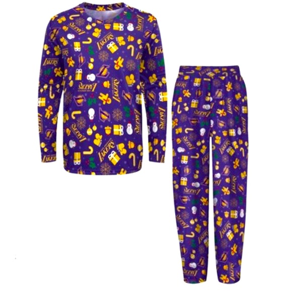 Lakers NBA Holiday Pajama Set - Picture 1 of 6